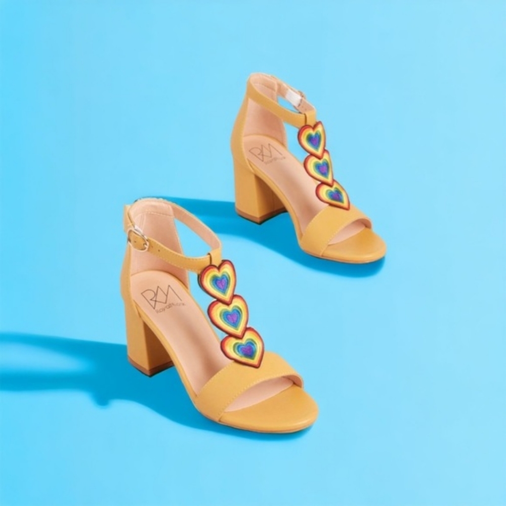Modcloth Struck By Rainbow Love Heels